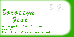 dorottya fest business card